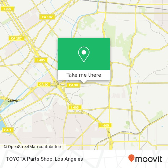 Mapa de TOYOTA Parts Shop