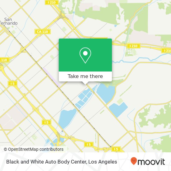 Mapa de Black and White Auto Body Center