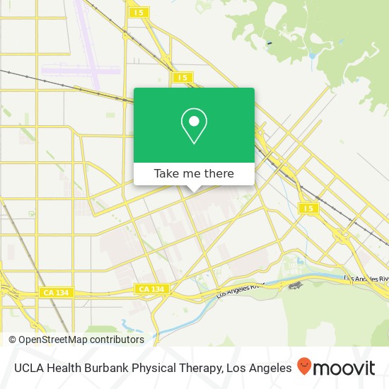 UCLA Health Burbank Physical Therapy map