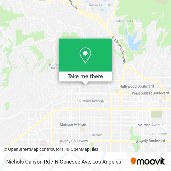 Nichols Canyon Rd / N Genesee Ave map
