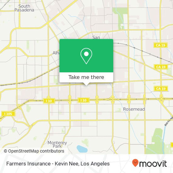 Farmers Insurance - Kevin Nee map