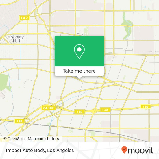 Impact Auto Body map