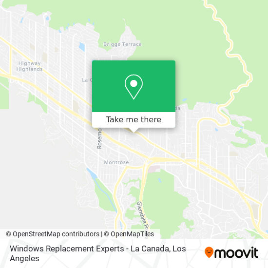 Windows Replacement Experts - La Canada map