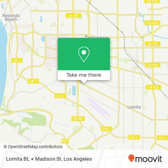 Lomita BL + Madison St map