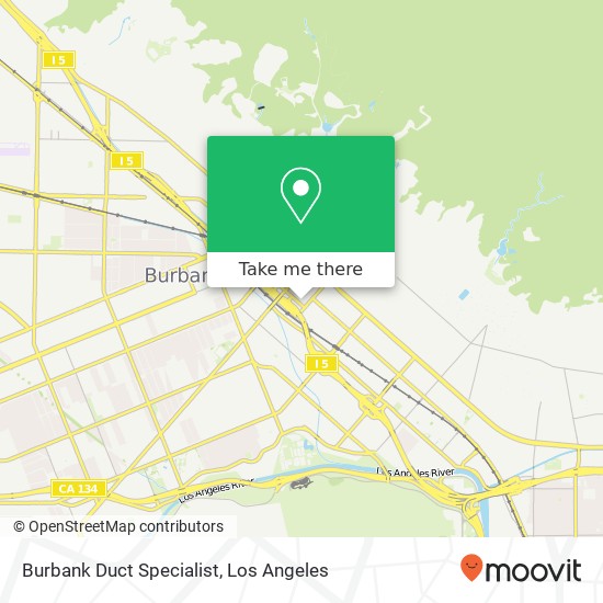 Burbank Duct Specialist map