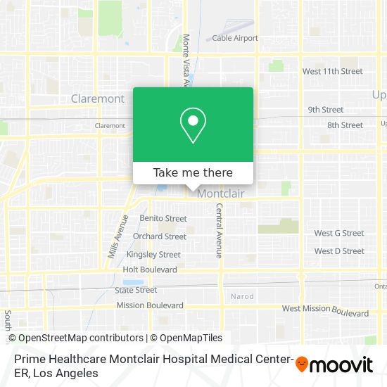 Prime Healthcare Montclair Hospital Medical Center-ER map