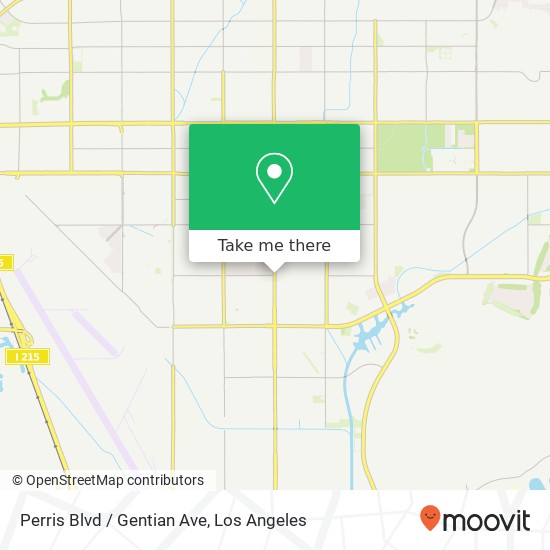 Perris Blvd / Gentian Ave map