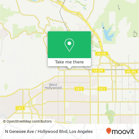 N Genesee Ave / Hollywood Blvd map