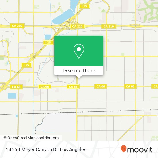 Mapa de 14550 Meyer Canyon Dr