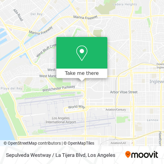 Mapa de Sepulveda Westway / La Tijera Blvd