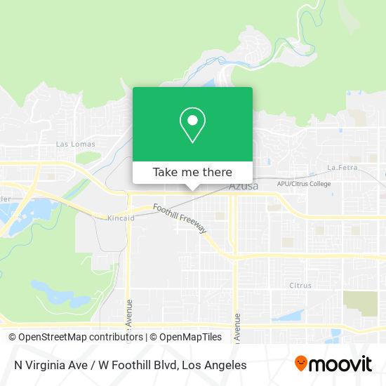 N Virginia Ave / W Foothill Blvd map