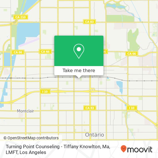 Mapa de Turning Point Counseling - Tiffany Knowlton, Ma, LMFT