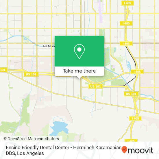 Mapa de Encino Friendly Dental Center - Hermineh Karamanian DDS