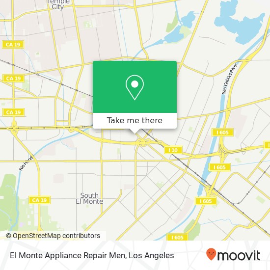 El Monte Appliance Repair Men map