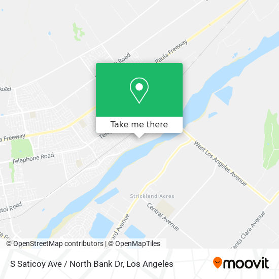 S Saticoy Ave / North Bank Dr map