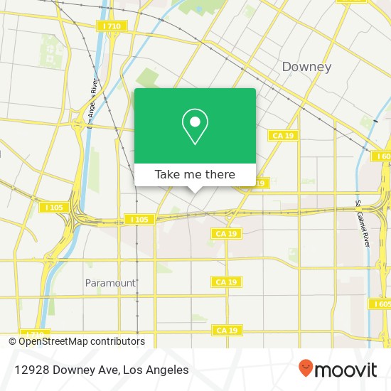 12928 Downey Ave map