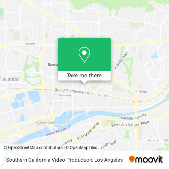 Southern California Video Production map