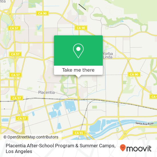 Placentia After-School Program & Summer Camps map