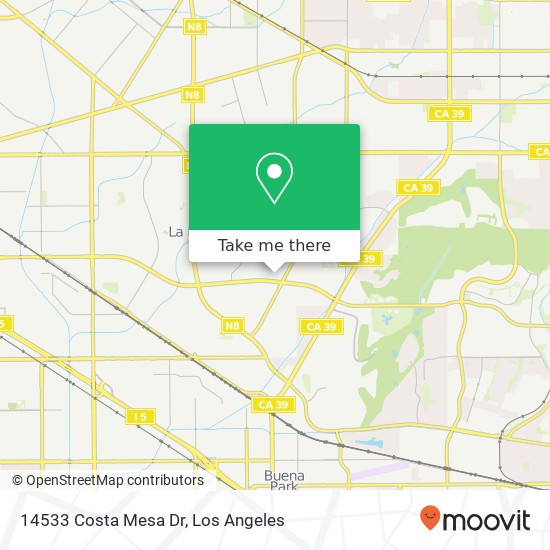 Mapa de 14533 Costa Mesa Dr