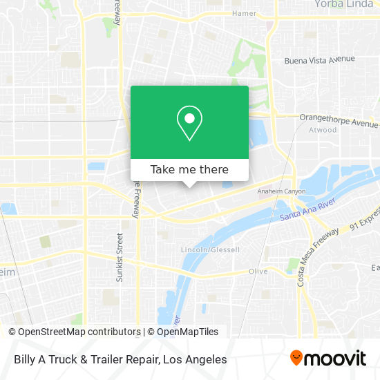 Mapa de Billy A Truck & Trailer Repair