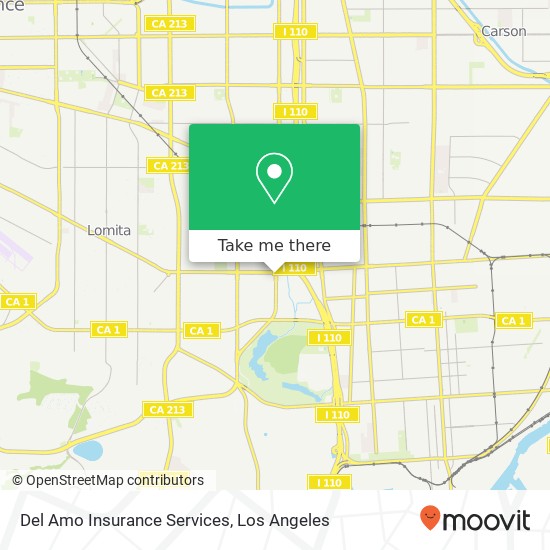 Del Amo Insurance Services map