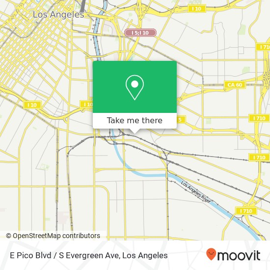 E Pico Blvd / S Evergreen Ave map