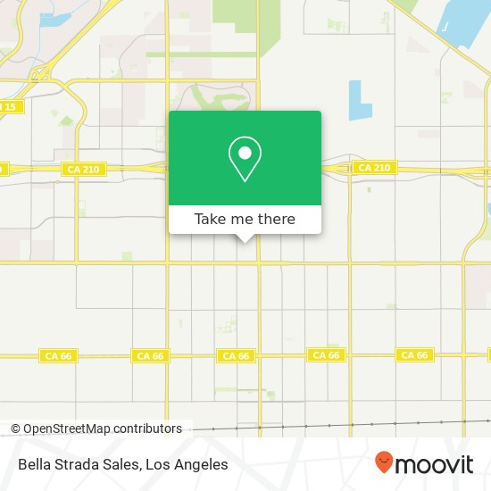 Bella Strada Sales map
