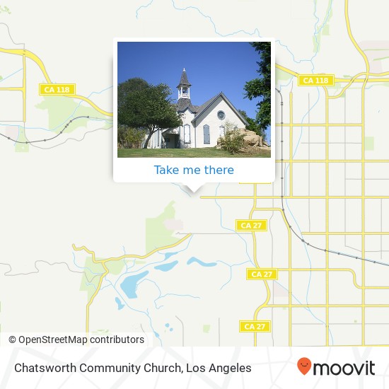 Chatsworth Community Church map