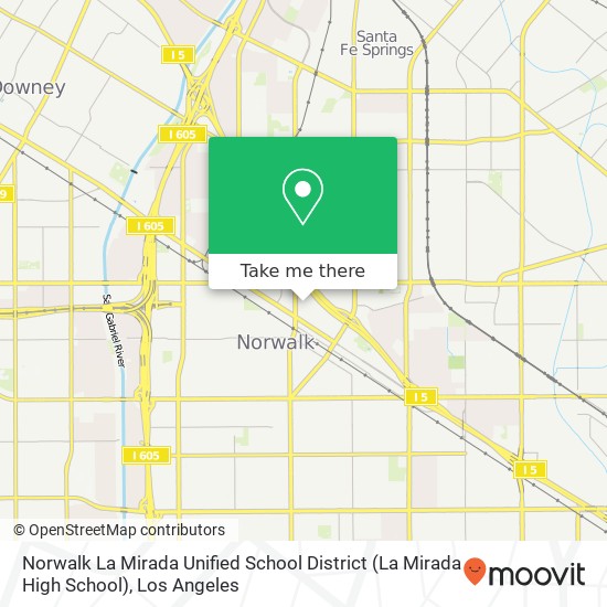 Mapa de Norwalk La Mirada Unified School District (La Mirada High School)