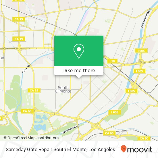 Mapa de Sameday Gate Repair South El Monte