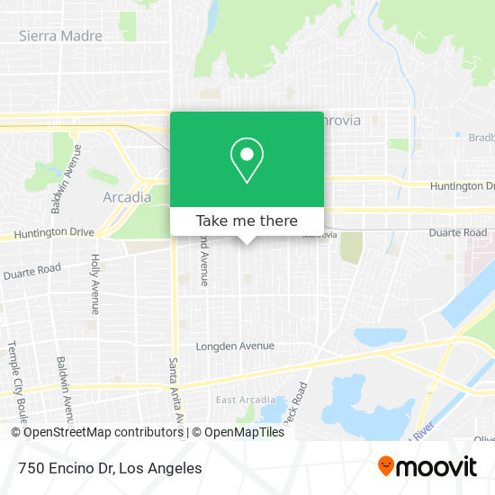 Mapa de 750 Encino Dr