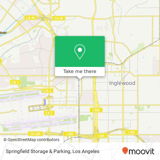 Springfield Storage & Parking map