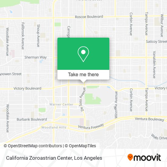 California Zoroastrian Center map