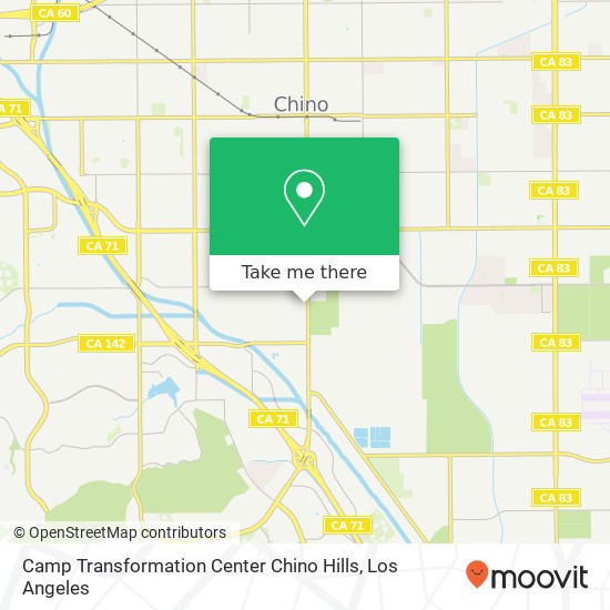 Mapa de Camp Transformation Center Chino Hills