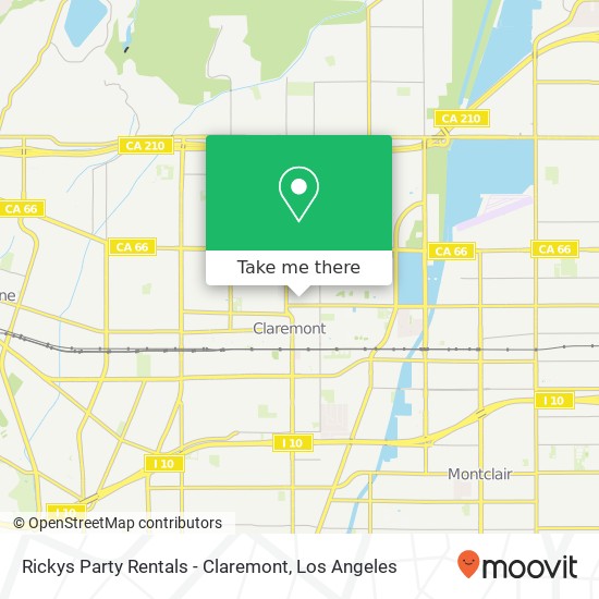 Rickys Party Rentals - Claremont map