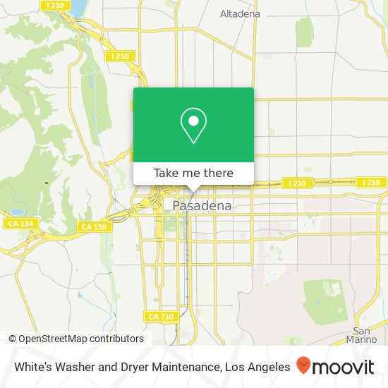 Mapa de White's Washer and Dryer Maintenance