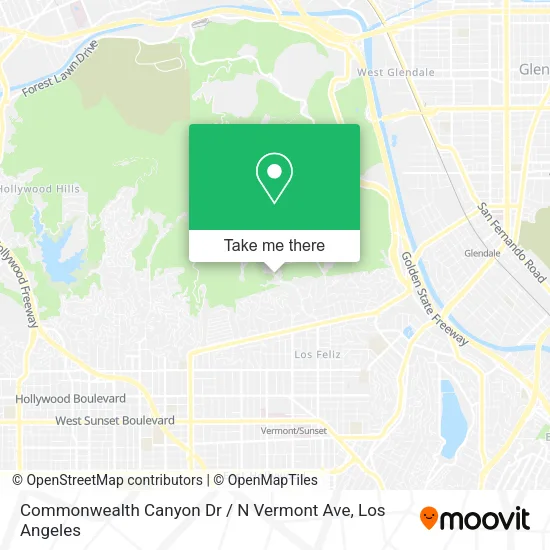 Commonwealth Canyon Dr / N Vermont Ave map