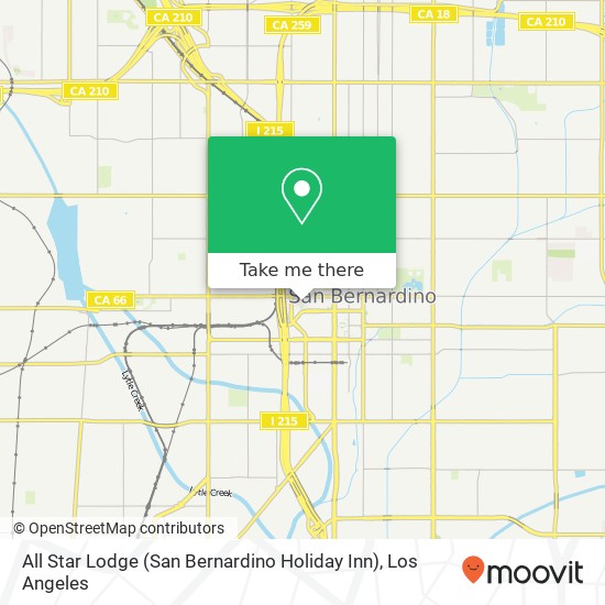 All Star Lodge (San Bernardino Holiday Inn) map