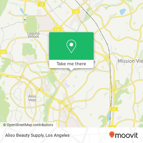 Mapa de Aliso Beauty Supply