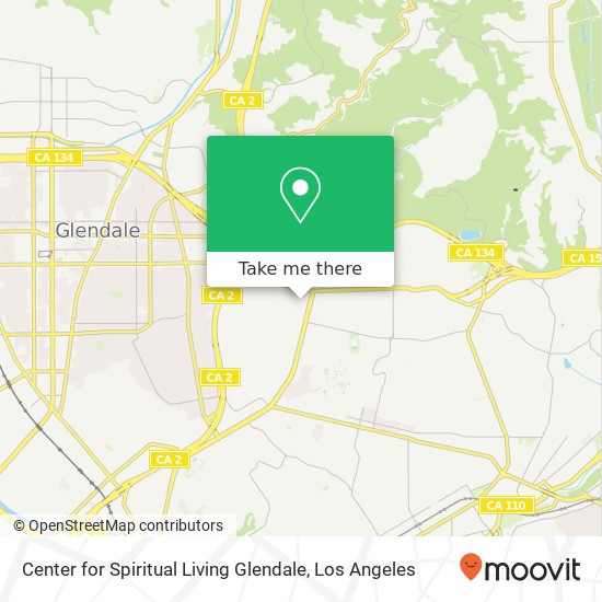 Mapa de Center for Spiritual Living Glendale