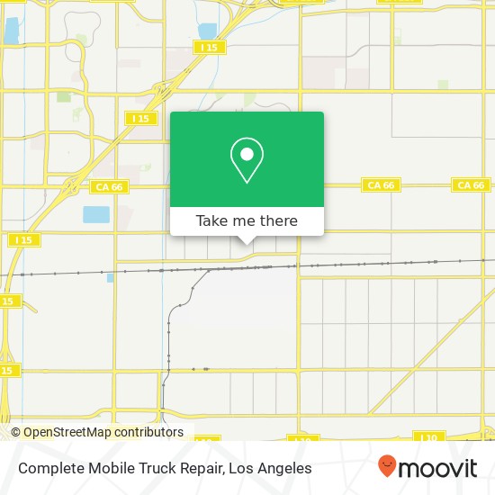 Mapa de Complete Mobile Truck Repair