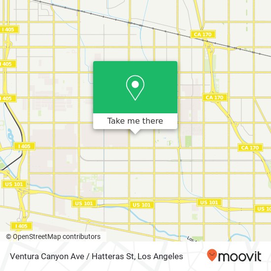 Mapa de Ventura Canyon Ave / Hatteras St