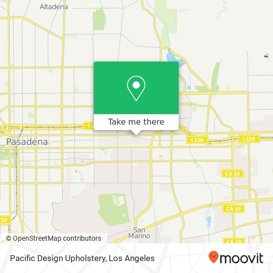 Pacific Design Upholstery map