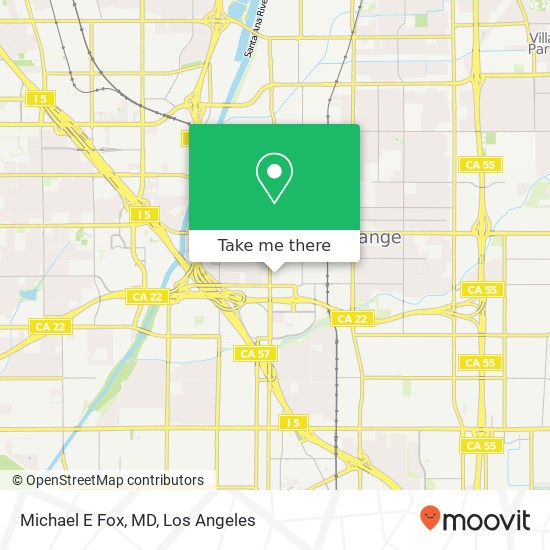 Michael E Fox, MD map