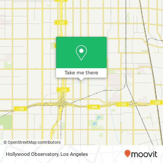 Hollywood Observatory map