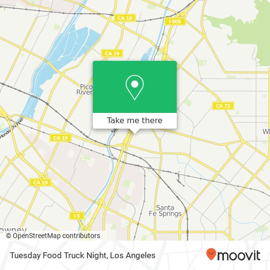 Tuesday Food Truck Night map