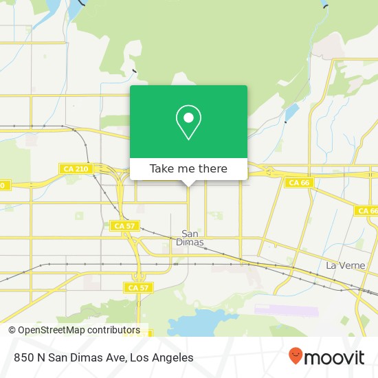 Mapa de 850 N San Dimas Ave