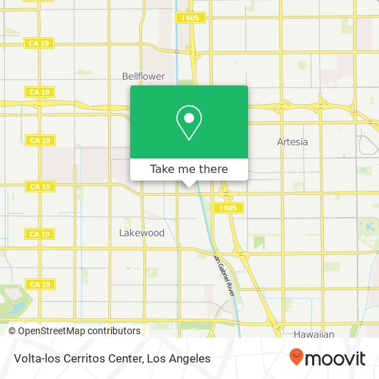 Volta-los Cerritos Center map