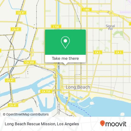 Long Beach Rescue Mission map