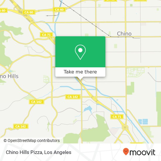Mapa de Chino Hills Pizza